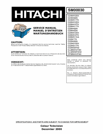 Hitachi 24W410Sn pdf.serw.man.